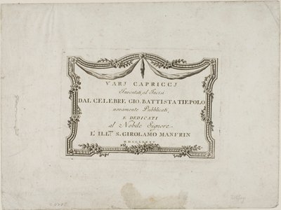 Frontispiz aus Capricci von Giovanni-Battista Tiepolo