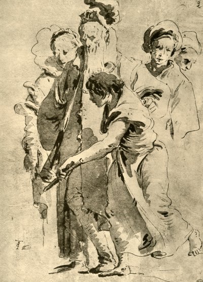 Gruppe av figurer, midten av 1700-tallet, 1928 av Giovanni Battista Tiepolo