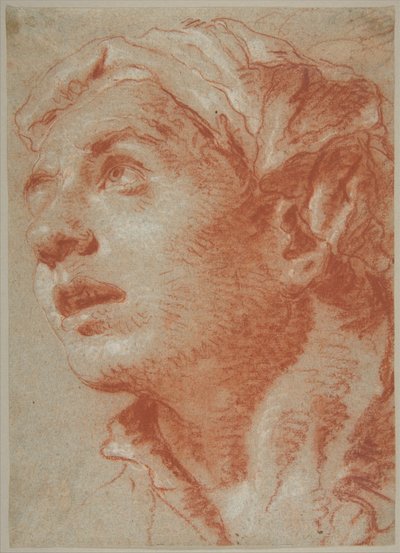 Hode av en ung mann i trekvart profil av Giovanni Battista Tiepolo