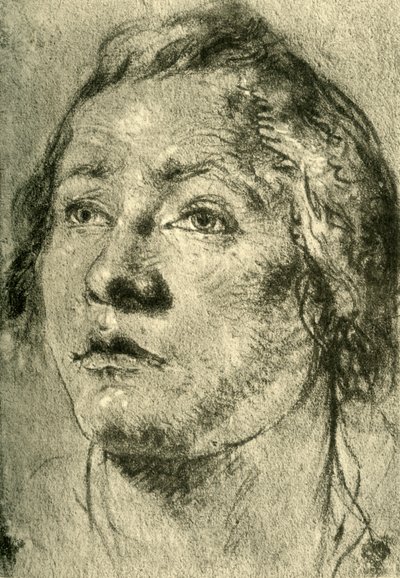 Head of a Young Man, midten av 1700-tallet, 1928 av Giovanni Battista Tiepolo