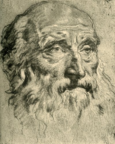 Head of an Old Man, midten av 1700-tallet, 1928 av Giovanni Battista Tiepolo