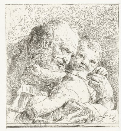 Saint Joseph med Kristusbarn i våpen av Giovanni Battista Tiepolo