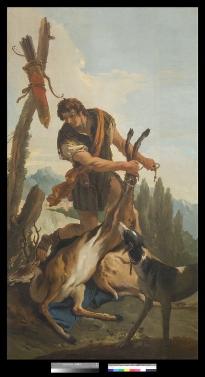 Jäger mit Hirsch von Giovanni Battista Tiepolo