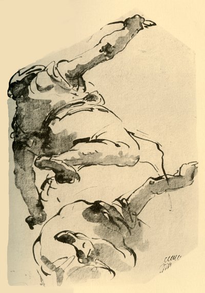 Knestående figur, sett bakfra, 1743-1744, 1928 av Giovanni Battista Tiepolo