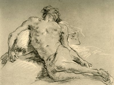 Naken hvile, midten av 1700-tallet, 1928 av Giovanni Battista Tiepolo