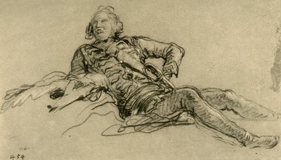 Ruhender Offizier, 1752-1753, 1928 von Giovanni Battista Tiepolo