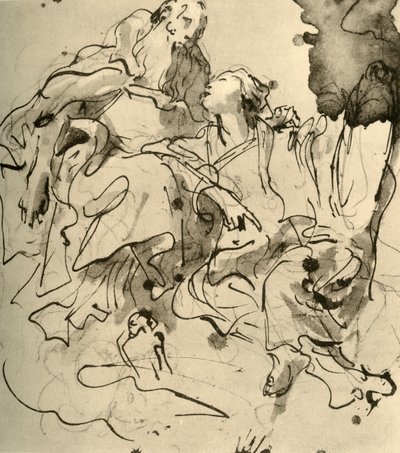Gammel mann og ung kvinne, 1761, 1928 av Giovanni Battista Tiepolo