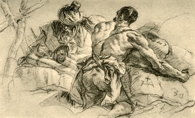 Orientalske kjøpmenn med vareballer, 1753, 1928 av Giovanni Battista Tiepolo