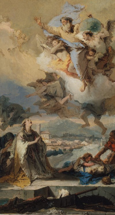 Den hellige Thecla ber for den pestrammede, 1758-59. av Giovanni Battista Tiepolo