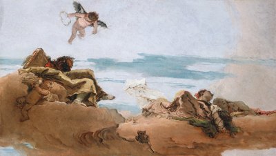 Studer for et tak med personifisering av råd, før ca. 1762. av Giovanni Battista Tiepolo