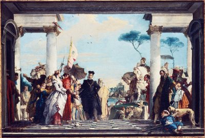 Ankomsten til Henri III ved Villa Contarini, før 1750 av Giovanni Battista Tiepolo