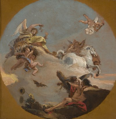 Vognen fra Aurora, ca. 1734 av Giovanni Battista Tiepolo