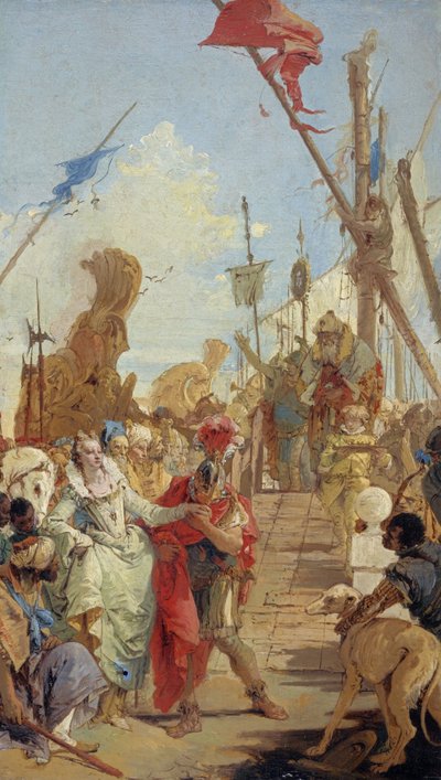 Das Treffen von Antonius und Kleopatra von Giovanni-Battista Tiepolo