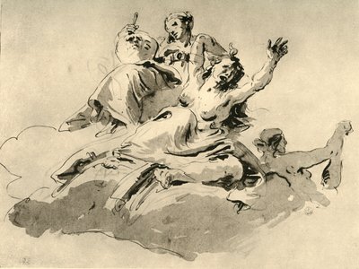Drei Frauen, Mitte 18. Jahrhundert, 1928 von Giovanni Battista Tiepolo