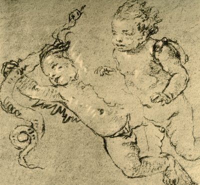 Two Cupids, c1752, 1928 av Giovanni Battista Tiepolo