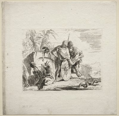 Ulike Caprices: Den unge soldaten og astrologen av Giovanni Battista Tiepolo
