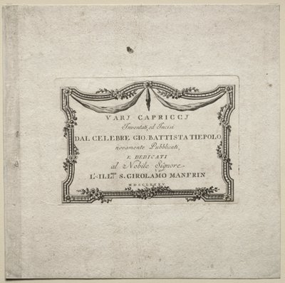 Ulike Caprices: Tittelside av Giovanni Battista Tiepolo