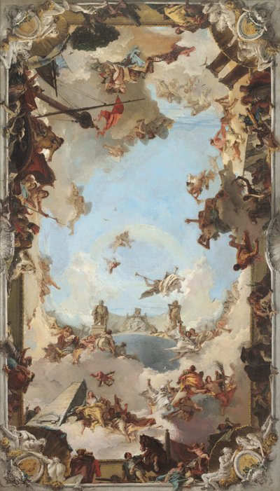 Rikdom og fordeler ved det spanske monarkiet under Charles III av Giovanni Battista Tiepolo