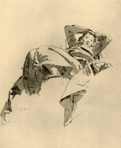 Kvinne i hvile, midten av 1700-tallet, 1928 av Giovanni Battista Tiepolo