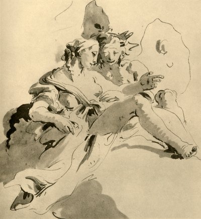 Zephyr and Flora, midten av 1700-tallet, 1928 av Giovanni Battista Tiepolo