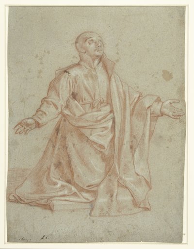 Saint Ignatius av Loyola, i tilbedelse av Giovanni Battista del Cairo