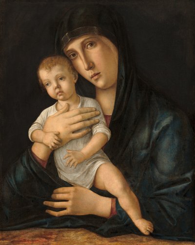 Madonna og barnet, ca. 1480–1485 (olje på panel) av Giovanni Bellini
