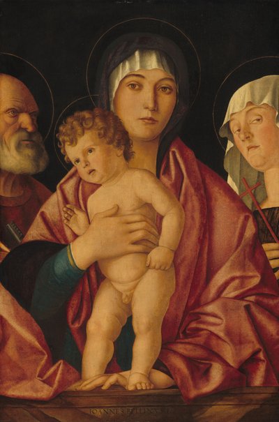 Madonna og barn med hellige, ca. 14901500. av Giovanni Bellini