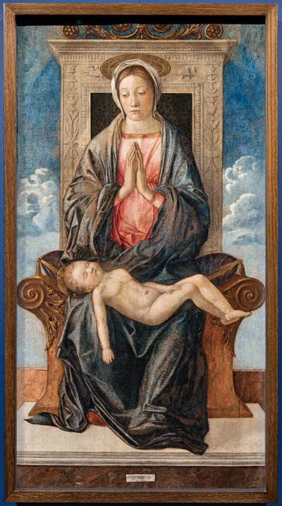 Madonna med sovende baby, av Giovanni bellini, ca. 1470. av Giovanni Bellini