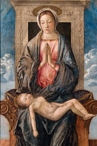 Madonna med sovende baby, av Giovanni bellini, ca. 1470. av Giovanni Bellini
