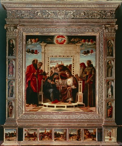 Pesaro altertavle av Giovanni Bellini (1431-36 - 1516), olje på lerret, 262x240 cm, detalj, ca 1475 av Giovanni Bellini
