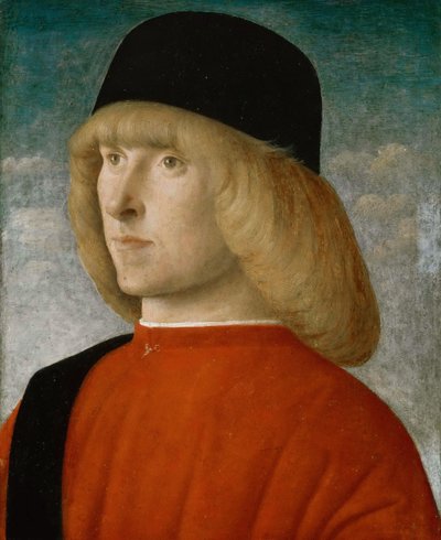 Portrett av en ung senator, ca. 1490-1499. av Giovanni Bellini