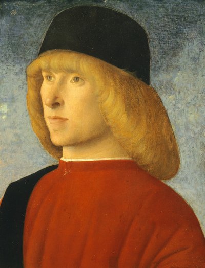 Portrett av ung senator, av Giovanni Bellini (1431-36 - 1516), olje på panel, 35x26,4 cm, ca 1485-1490 av Giovanni Bellini