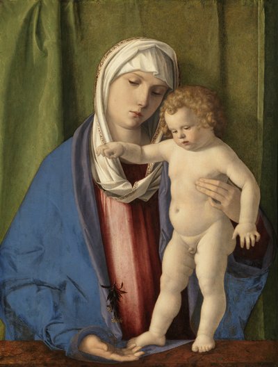 Jomfru og barn, ca. 1488-90 (olje på panel) av Giovanni Bellini