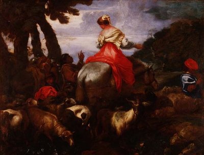 Rebecca ledet av Abrahams tjener, ca. 1650 av Giovanni Benedetto Castiglione