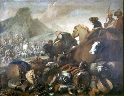 Møtet mellom Abraham og Melkisedek (olje på lerret) av Giovanni Benedetto Castiglione