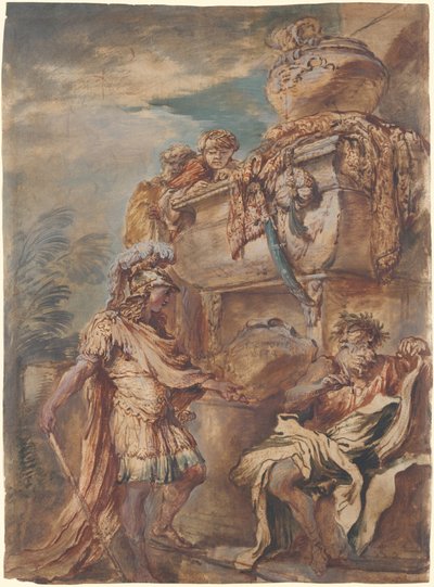 Alexander ved Kyros grav av Giovanni Benedetto Castiglione
