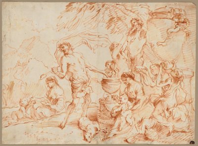Bacchanal Before a Herm, tidlig på 1660-tallet. av Giovanni Benedetto Castiglione