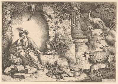 Circe forandret følgesvennene til Ulysses til beist, 1650-1651. av Giovanni Benedetto Castiglione
