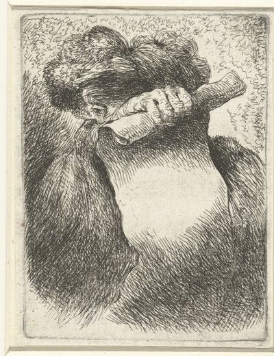 Hodet til en mann med en banderole Liten studie av hoder med orientalsk hodeplagg (serietittel) av Giovanni Benedetto Castiglione