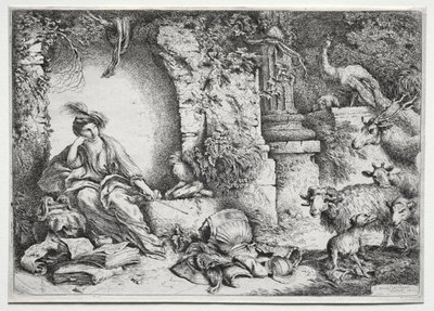 La Mèlancolie, ca. 1660-1665. av Giovanni Benedetto Castiglione