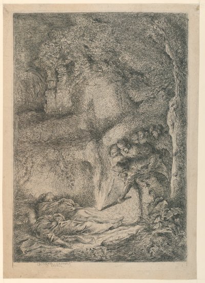 Funnet av likene til St. Peter og St. Paul av Giovanni Benedetto Castiglione