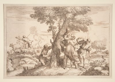 Flykten til Egypt av Giovanni Benedetto Castiglione
