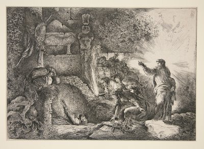 Oppreisningen av Lasarus av Giovanni Benedetto Castiglione