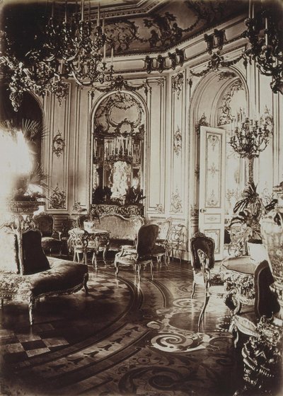 Stroganov-palasset i St. Petersburg. Oval stue, 1860-tallet av Giovanni Bianchi