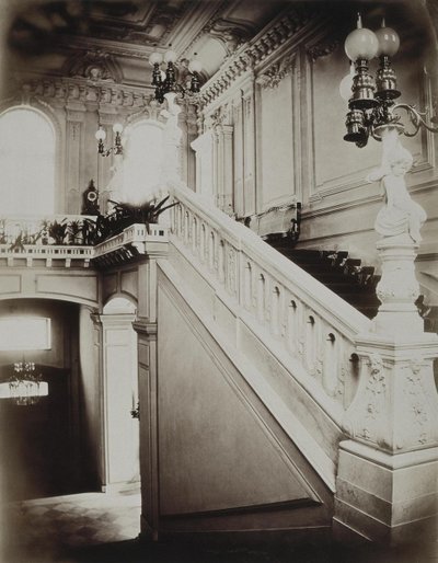 Stroganov-palasset i St. Petersburg. Den store trappen med nedre vestibyle, 1860-tallet av Giovanni Bianchi