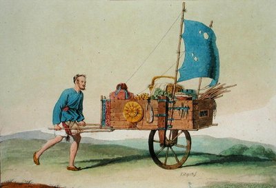 Omreisende bonde med sin vogn, fra 