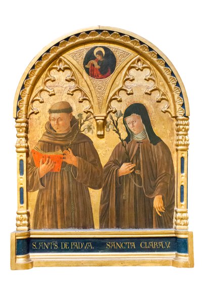 St Anthony av Padua og St Clare av Assisi av Giovanni Boccati or Boccatto