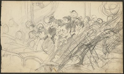 Publikum ved et parisisk teater I av Giovanni Boldini