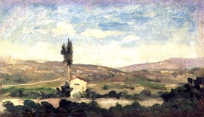 Landskap med poppeltre av Giovanni Boldini