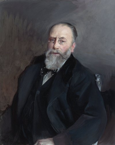 ""Portrett av Edmond de Rothschild (1845-1934) fransk bankmann, filantrop og samler"" (Edmond James de Rothschild) Maleri av Giovanni Boldini (1842-1931) 1903 Privat samling av Giovanni Boldini